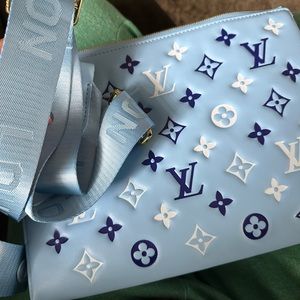 LV brand new. Soft genuine leather crossbody with attachable strap.